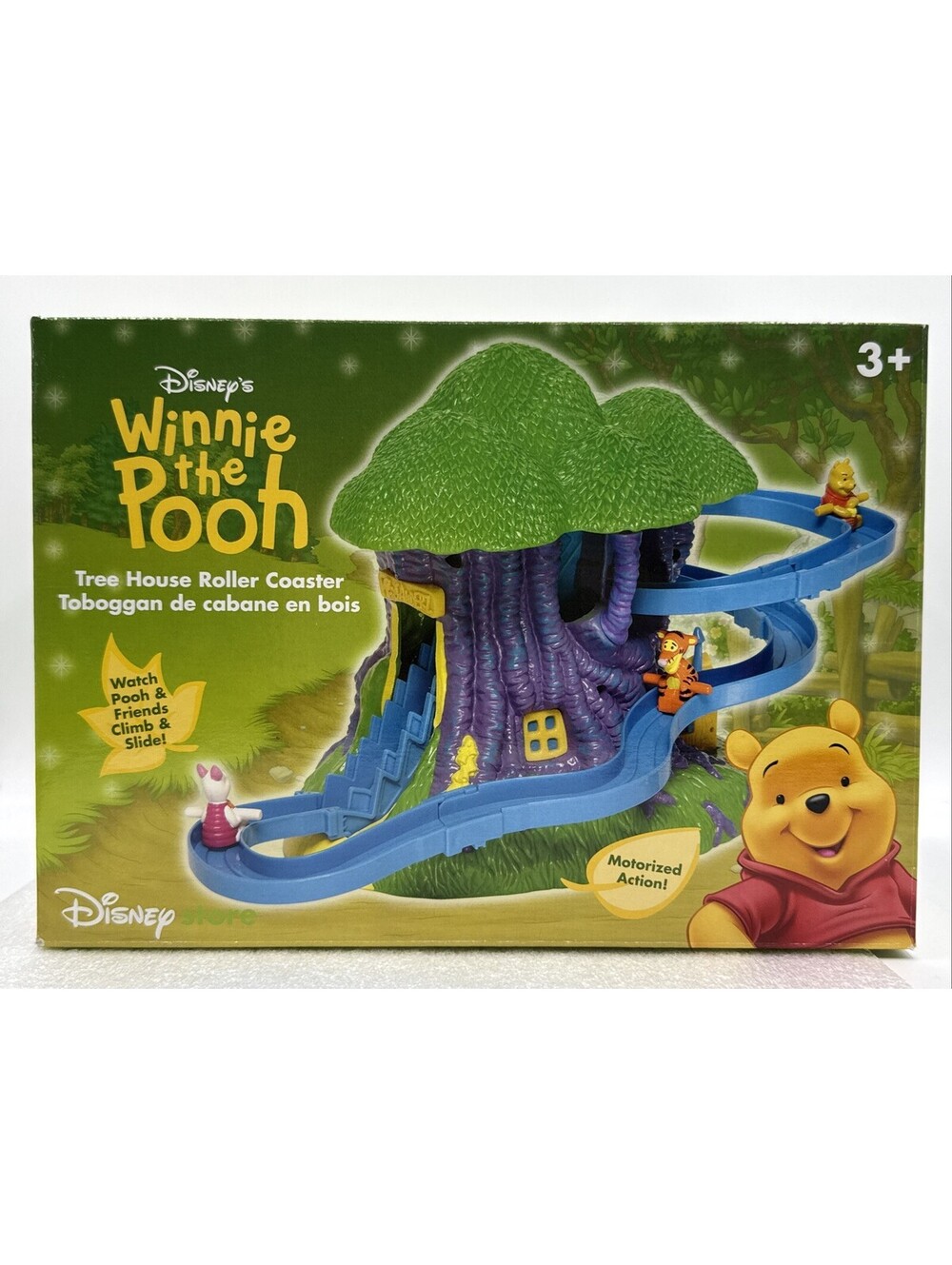 Disney Store Winnie the Pooh Motorized Tree House Roller Coaster Playset Sealed